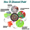 4PCS Wooden Diamond Painted Placemats for Dining Table Decor (Datura)