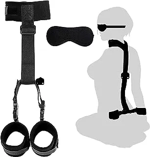 BDSM Bondage Kit Adult Restraints Sex Toys, Neck to Wrist Adjustable Bondage  Gear & Accessories, Behind Back Handcuffs Collar with Blindfold Bed Straps  Restraints Sex Ropes for Couples