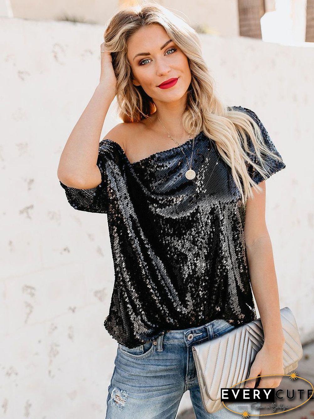 One Step Ahead Sequin Top