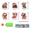 (US Local)6PCS  Xmas DIY Crystal Refrigerator Magnet for Home Decor (Christmas Dog)