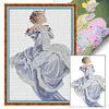 (Multi Style)Queen Of Seasons-Full Embroidery 2 Strands 14CT Stamped Cross Stitch-41*59CM