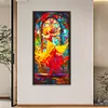 （Big Size)Dancing Girl Glass Painting-Paint by Numbers Acrylic Painting 40*80CM