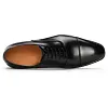 Handmade Black Mens Leather Oxford Dress Shoes
