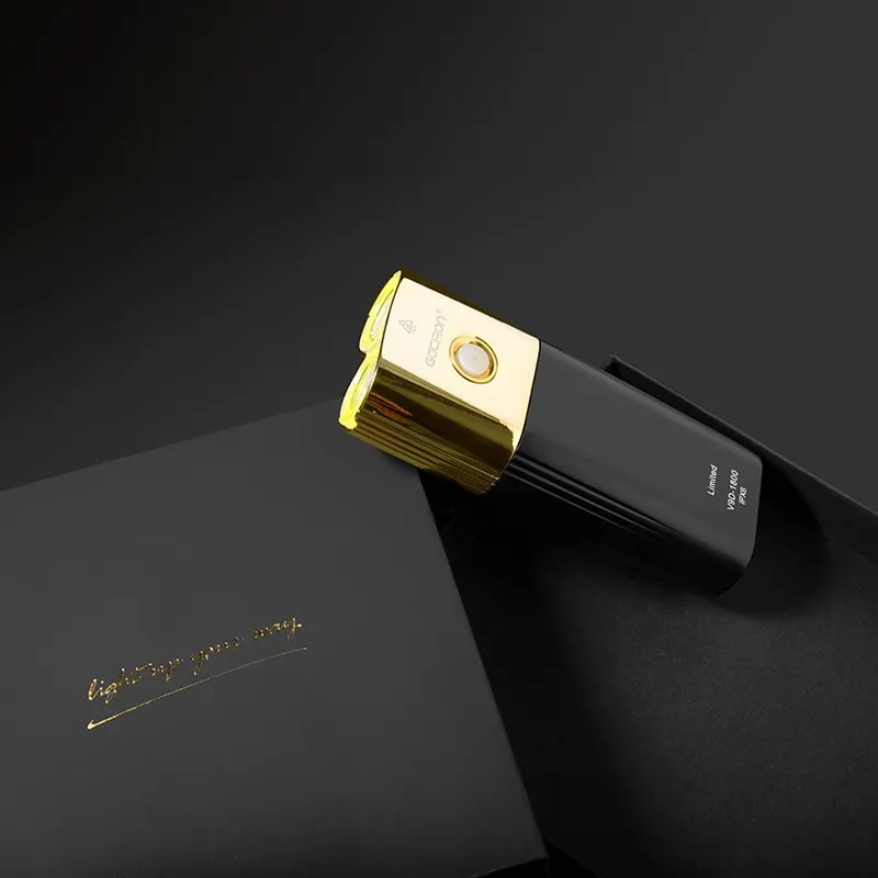 V9D-1800 Gold Professional Bicycle Headlight &Power Bank