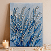 (40x50cm)DIY Pearl Painting Lily of the valley Framed Handmade Pearl Material Art Kit Living Room Decor