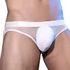 Men's Low-Rise Mesh Underwear Sexy Open Crotch Briefs