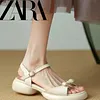 ZARA nowe damskie sandały sk&oacute;rzane francuskie
