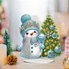 (US Local)Snowman Print DIY Desktop Diamond Art Kits for Home Office Desktop Decor