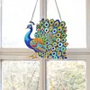 Diamond Painting Acrylic Double-side Peacock Pendant Hanging Gem