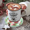 [Upgrade]6pcs Set Xmas Theme DIY Diamond Painting Coasters Kit with Holder for Craft Gift
