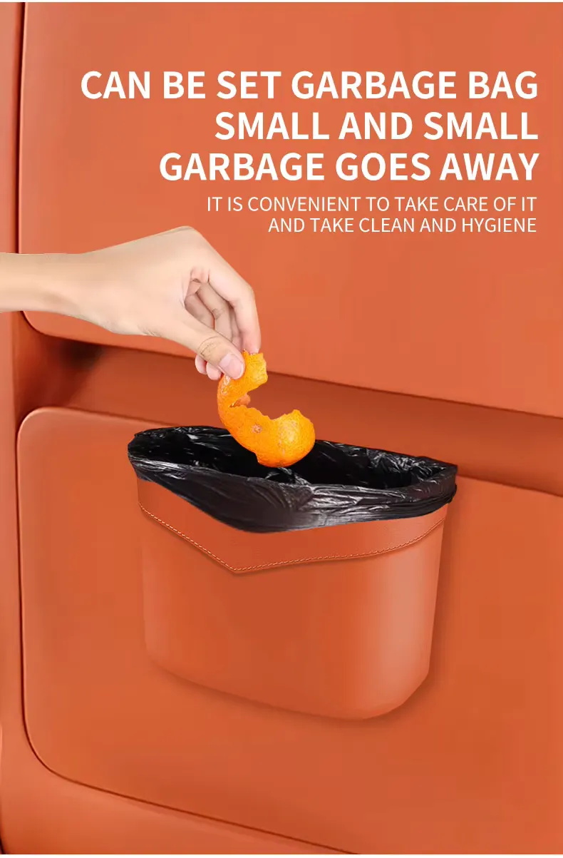 Multifunctional hanging storage box in car