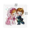 Cartoon Wedding-14CT Stamped Cross Stitch Kit(25*25cm)