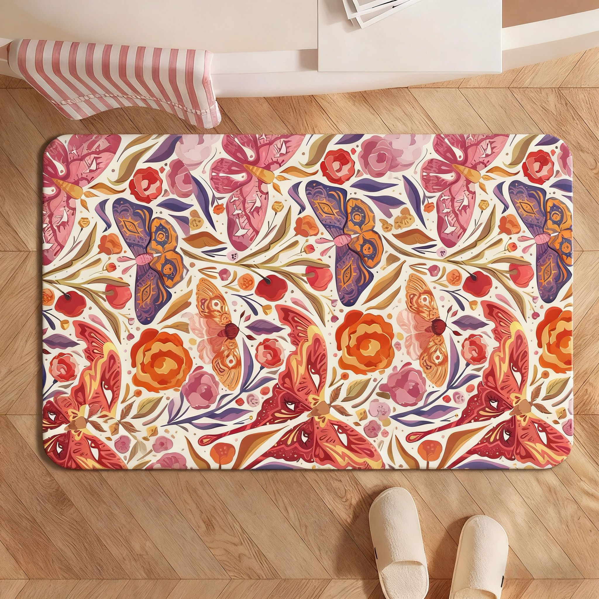 Butterfly Flower Doormat