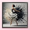 Piano Girl-11CT Stamped Cross Stitch 50*50cm/19.69*19.69in