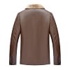 Men's Leather Jacket Warm Winter Coat