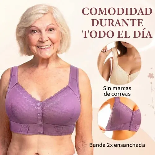 🌹&Uacute;ltimo D&iacute;a Paga 1 Recibe 3 Piezas🌹2024 Nuevo Sujetador Transpirable Con Cierre Frontal Para Personas Mayores