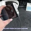 240W Braided Fast Charge Cable with Built-in Phone Stand Data Cable Charger Cord