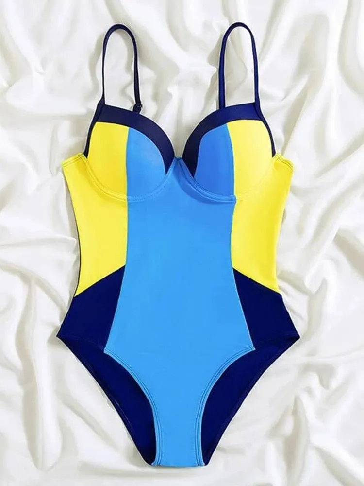 Peachtan Pink Striped One Piece Swimsuit Women High Cut Bathing Suit Push Up Swimwear biquinis feminino Traje De Ba&ntilde;o Mujer 2022