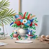  DIY American Flag House Special Shape Diamond Painting Desktop Home Ornament Kit