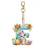 (US Local)PET Double Sided Special Shaped Easter Alphabet DIY Diamond Painting Keychain