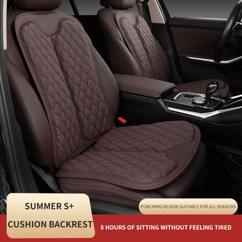 Multifunctional 6D Car Seat Cushion/Backrest Cushion, Ventilated and Breathable Memory Foam, Suitable for All Seasons