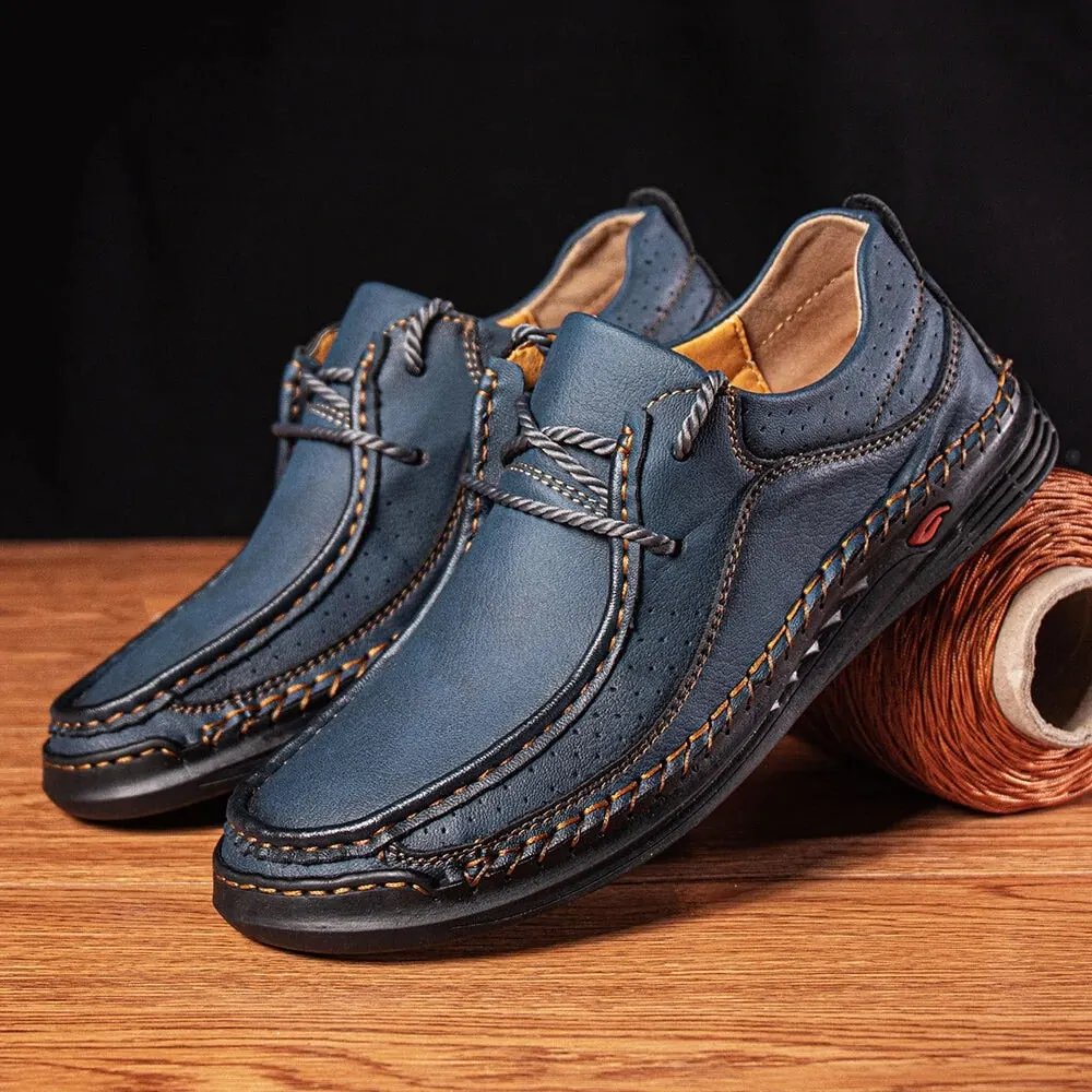 Handmade Leather Shoes Men Casual Sneakers Comfort Driving Shoe Soft Leather Loafers Men Shoes Moccasins Tooling Shoe Footwear