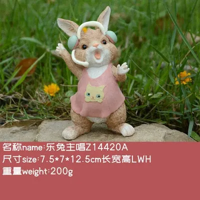 Everyday Collection cute Easter rabbit Desk decoration fairy garden bunny animal figurine home decor Valentine's Day gift