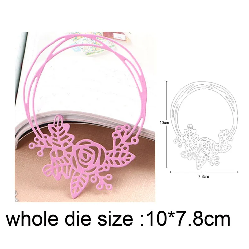 Customized Dies Christmas Wreath Heart Border Metal Cutting Dies Scrapbooking Dies For DIY Craft Paper Card Making Stencils Dies