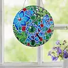 DIY Acrylic 5D DIY Diamond Painting Dots Pendant with Crystal Special Shape Rhinestone Diamond Art Window Hanging Ornament Single-Sided Drill 9.25x9.25inch for Home Garden Wall Door Decor
