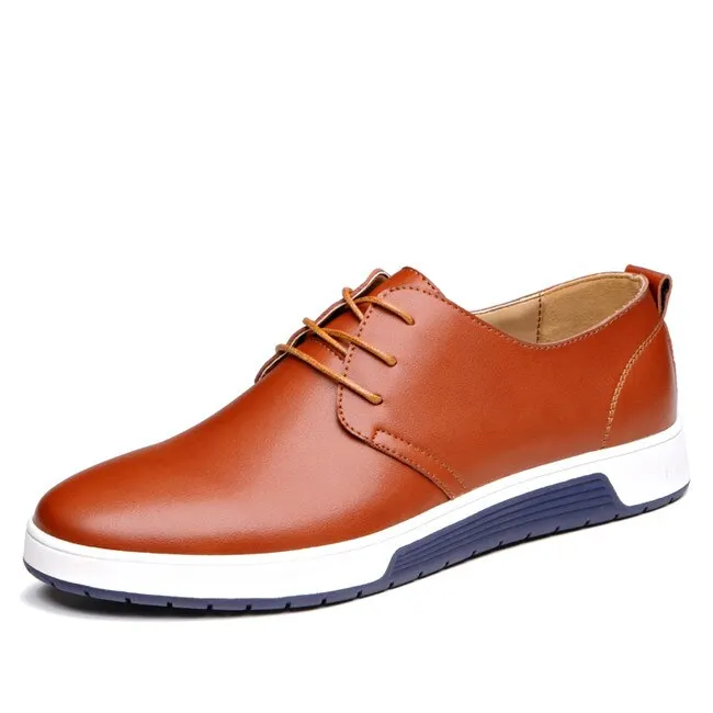 MIXIDELAI New Summer Breathable Holes Soft Male Casual Leather Shoes Adult Luxury Brand Flat Footwear Comfortable Shoes For Men