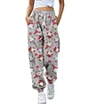 Women's Christmas Loose Casual Print Drawstring Jogger Pants