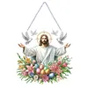 Acrylic Jesus Easter Egg 5D DIY Diamond Painting Hanging Pendant Kit
