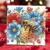 6Pcs Ladybug Bee Diamond Painting Greeting Card for Holiday Party Favors