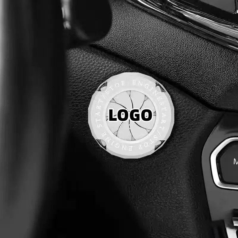 Car mechanical style one-click start car LOGO protective cover
