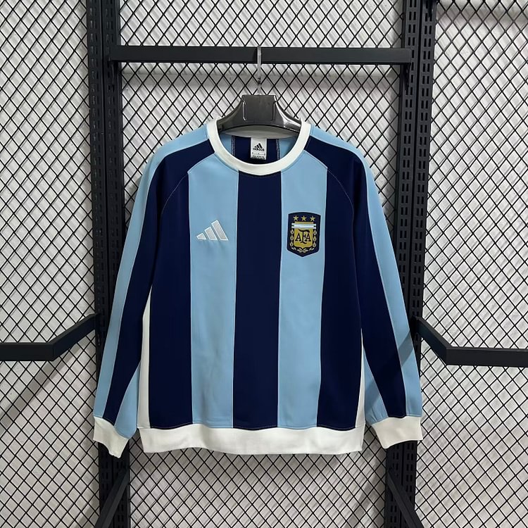 2026-27 Argentina Blue Gradient Casual Thick Sweatshirt