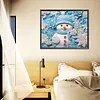 >SALE<5D DIY Partial Special Shaped Drill Diamond Painting Snowman-Blue Decor 40x50cm