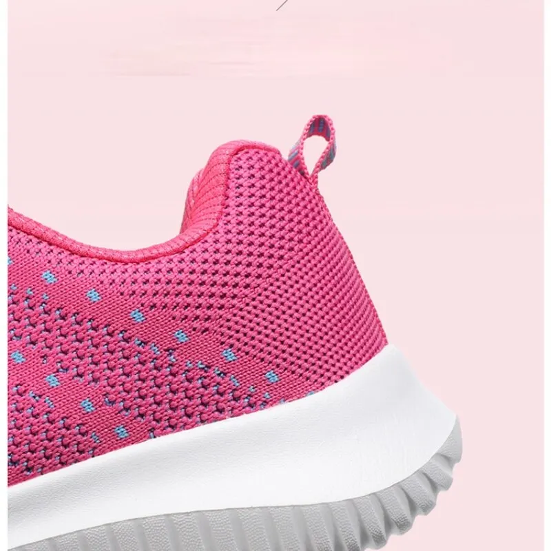 Sports Shoes For Women Outdoor Comfortable Mesh Walking Jogging Ladies Light Flats Shoes Breathable Soft Athletics Weaving