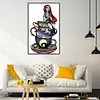 Tea Cup Sally-11CT Stamped Cross Stitch 30*50cm/11.81*19.69in