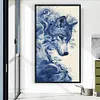 (US Local)Wolf -11CT Stamped Cross Stitch Kit(40x70cm)