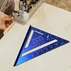7 Inch Triangle Ruler Aluminum Alloy Metric Imperial Angle Ruler Carpenter Tools