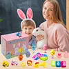 100/120 Pcs Basket Stuffers Fillers Prefilled Easter Eggs for Kids Girls Boys