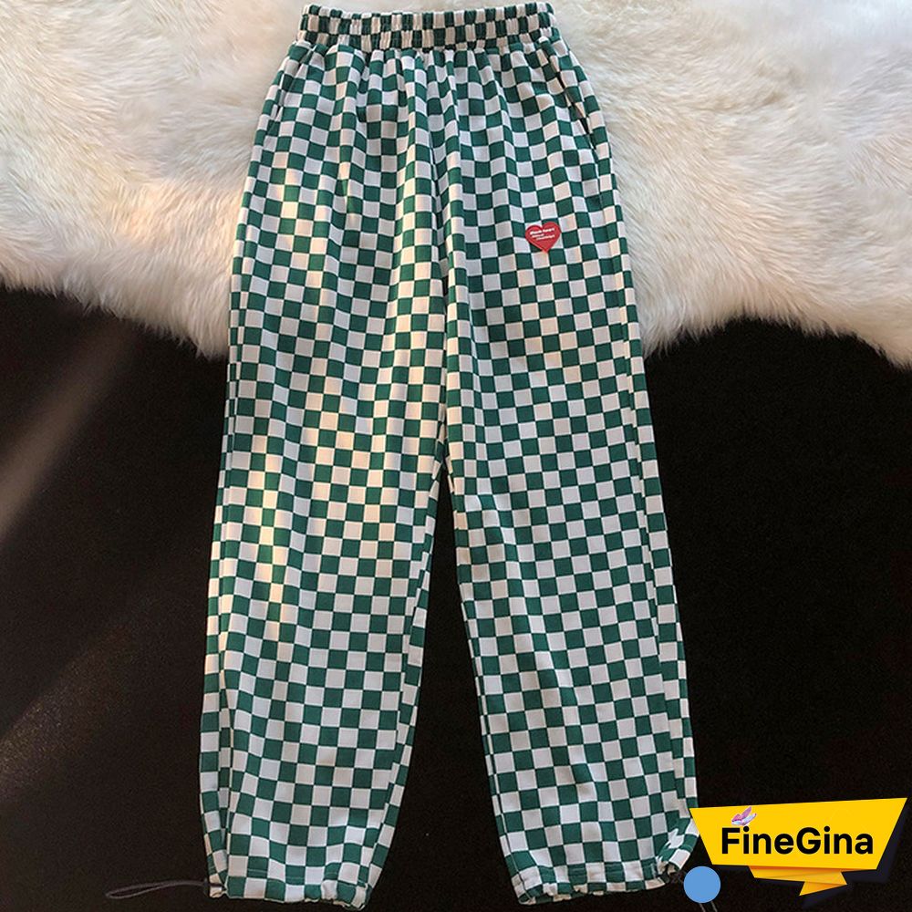 Plaid Heart Slacks