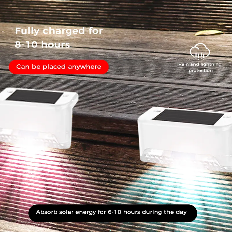 SAKER&reg; Solar Deck Lights Outdoor 4 Pack