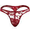Men's Sexy Lace G-String Underwear Seamless Transparent Thong