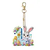 (US Local)PET Double Sided Special Shaped Easter Alphabet DIY Diamond Painting Keychain