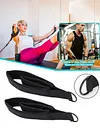 [US Local Warehouse] 2Pcs Ankle Pilates Cord Elastic Double Ring Exercise Straps Resistance Band Cord