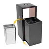 [US Local Warehouse] Stainless Steel Freestanding Rubbish Can W/ Removable Inner Can for Office Hotel