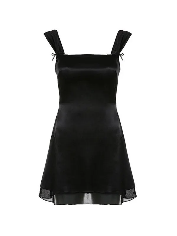Brownm mini dress with straps without sleeves