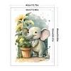 >SALE<Full Embroidery Cotton Thread 11CT Printed Elephant Cross Stitch Kit 40x60cm