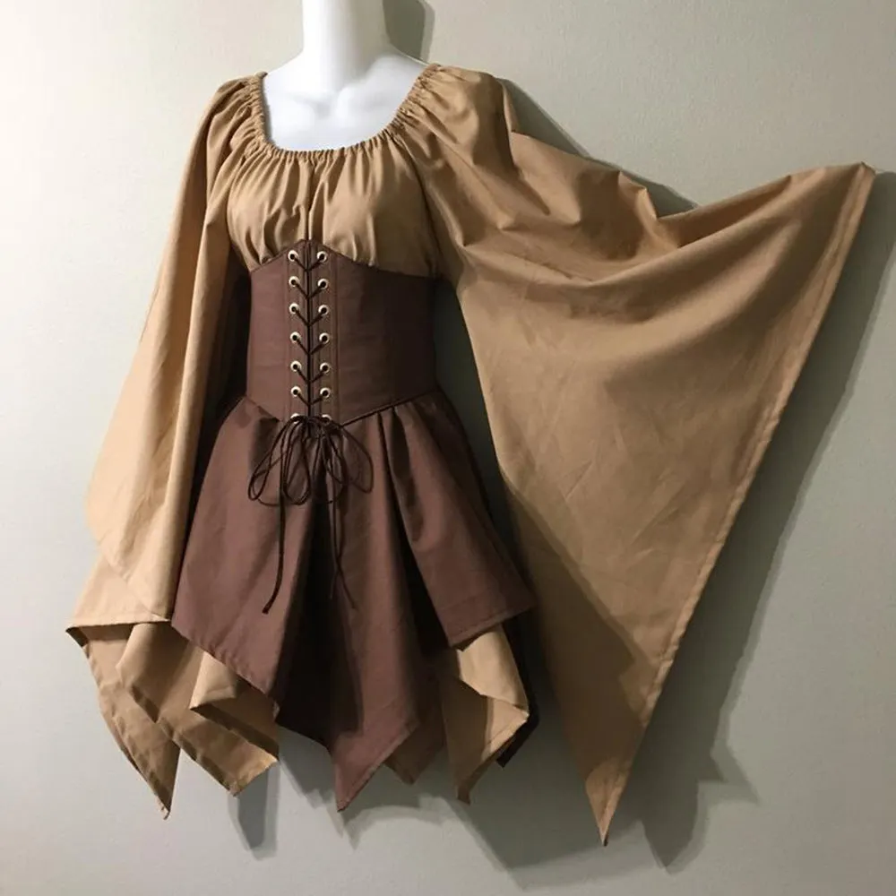 Brownm Commute Classy Innovative Long Sleeve Women's Dress